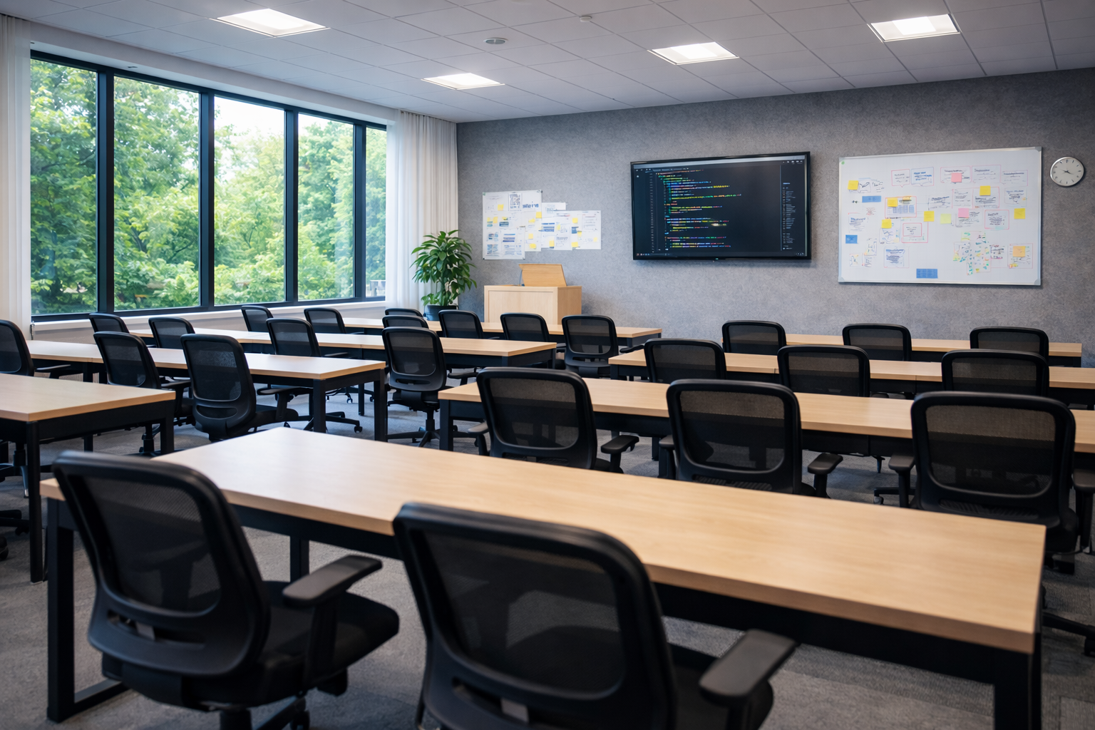 Spacious classroom environment at Image Computer Academy