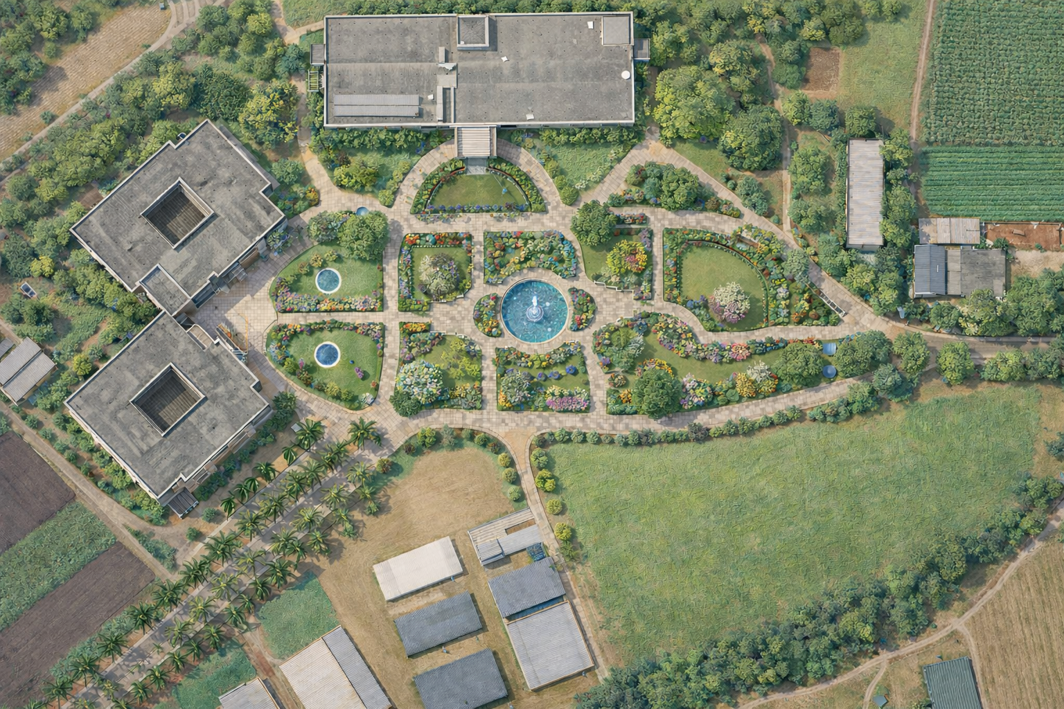Horticulture College Campus master plan CAD design
